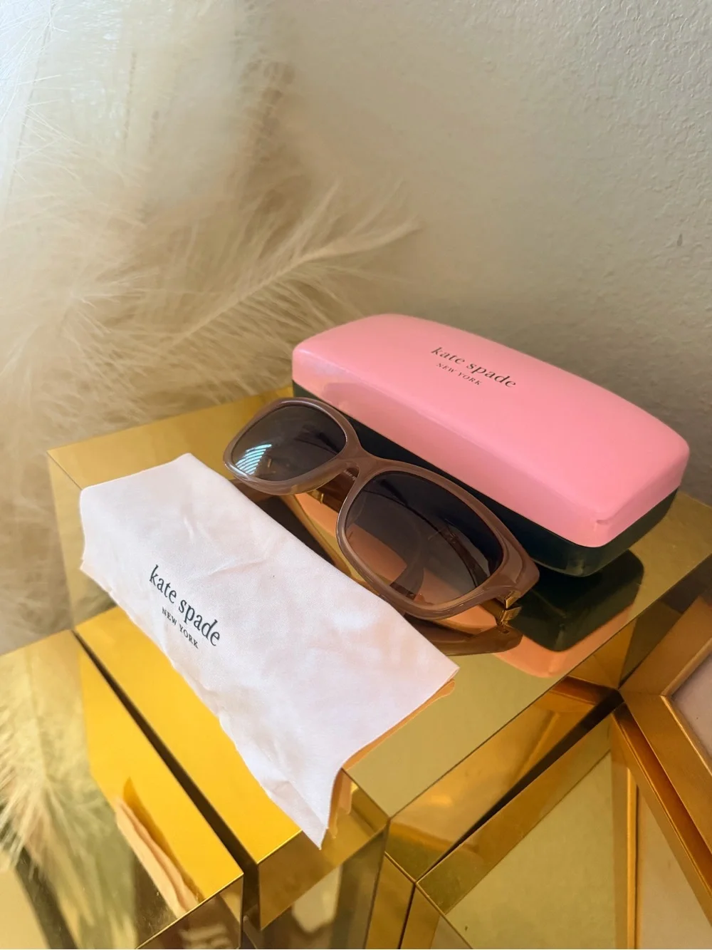 Kate Spade Johanna2/S Blush Pink Sunglasses 53-17 Small Face w/ Case Cloth